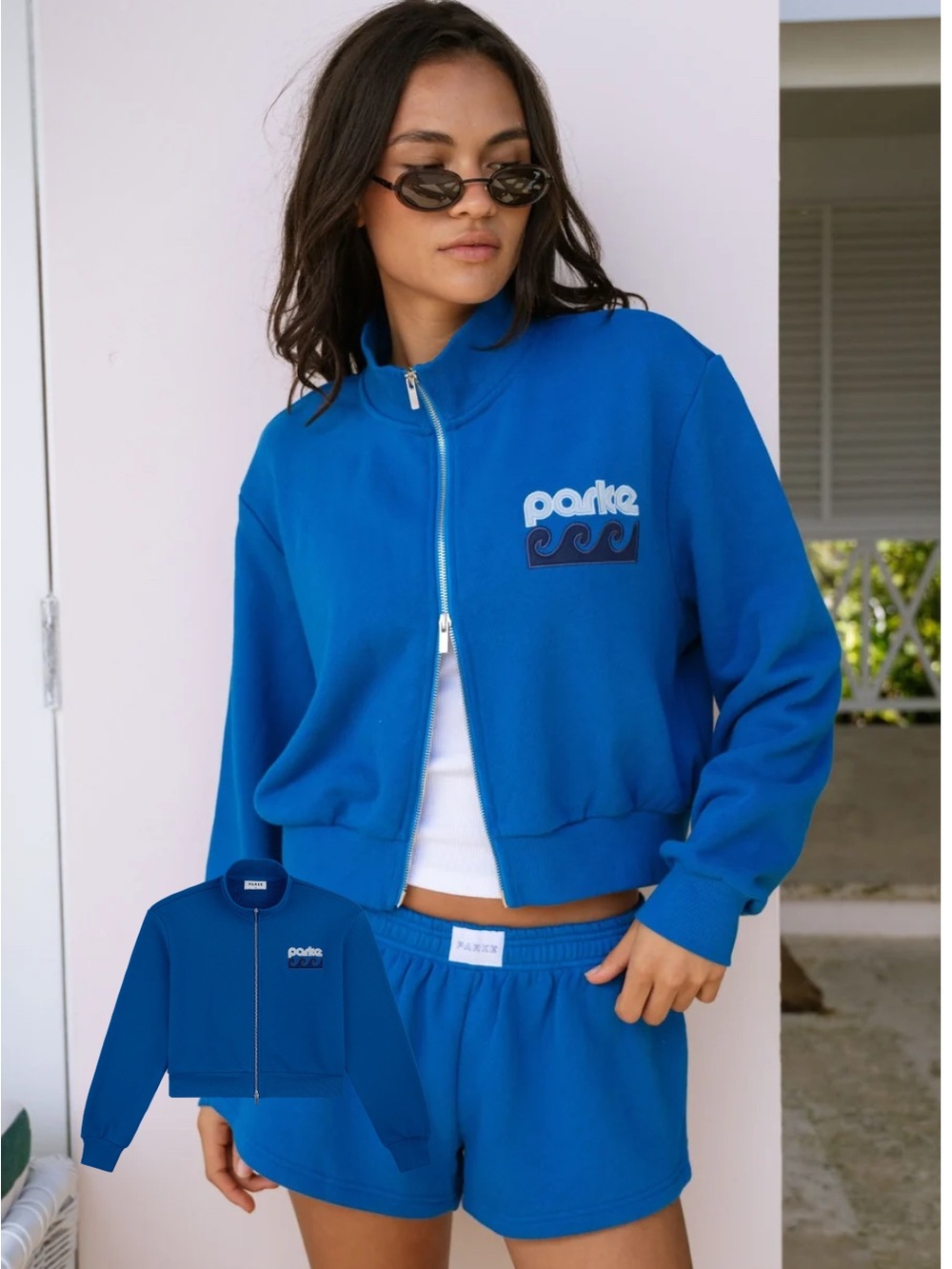 PARKE 💙 Harbor Zip Up Mockneck S/M